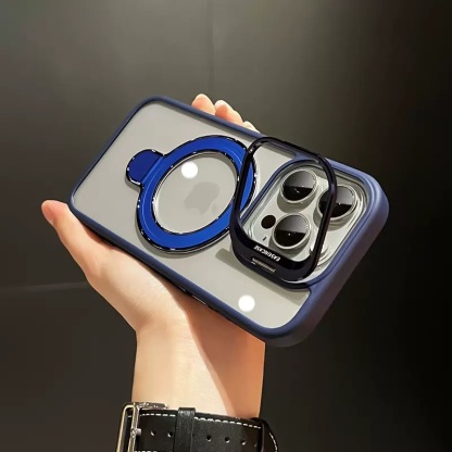 Magnetic lens, transparent missing label mobile phone case