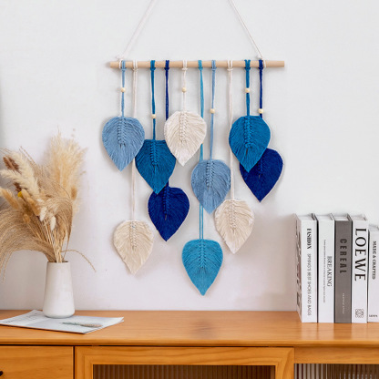 Artificial Woven Cotton Rope Tapestry, Tassel Home Wall Hanging Decoration
