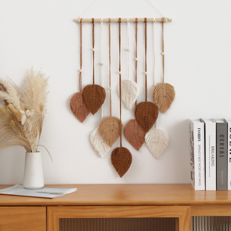 Artificial Woven Cotton Rope Tapestry, Tassel Home Wall Hanging Decoration