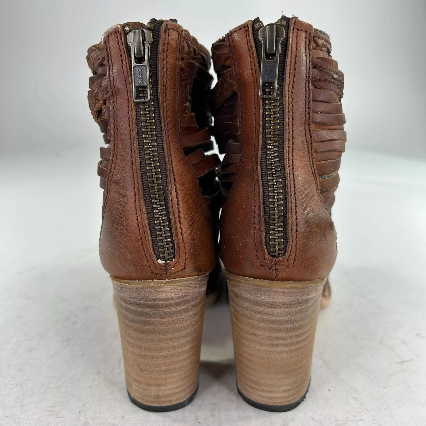 Fish mouth braided thick heel sandals women's sandals