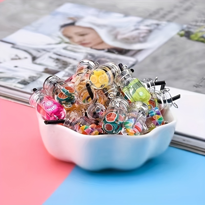 30pcs Vibrant 3D Resin Drop Charms - Colorful Imitation Pearl and Fruit Juice Designs for DIY Keychain, Phone Case, and Jewelry Making Projects - Perfect for Crafting and Accessorizing