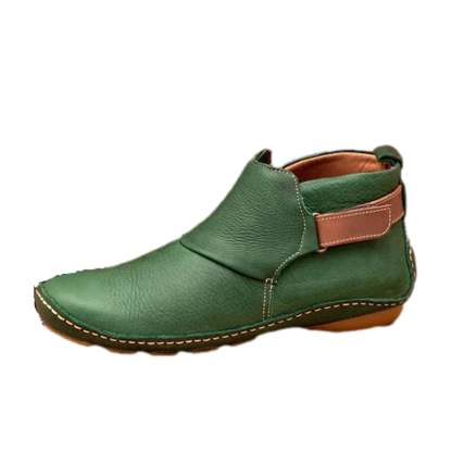 Pointed Toe Casual Women's Leather Boots Sleeve Fashion Boots Thick Warm Fashion Low Heel Women's Shoes