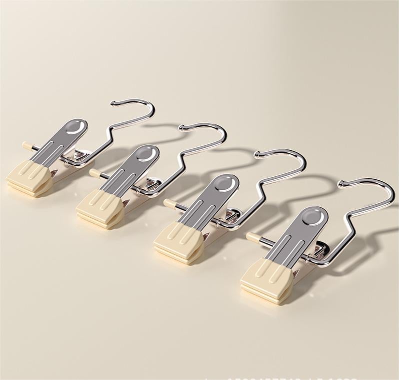 Hot Sale 49% OFF-Anti-rust Clip Space-saving Clothespin Hat Pants Storage Hanging Travel Hook