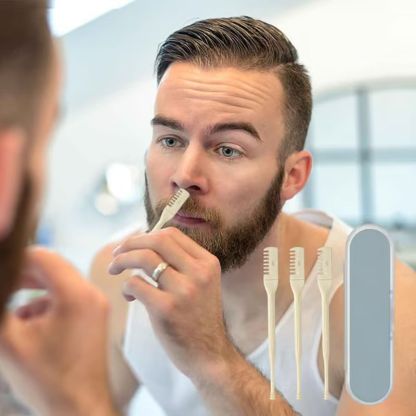 Double-sided manual nose hair trimmer