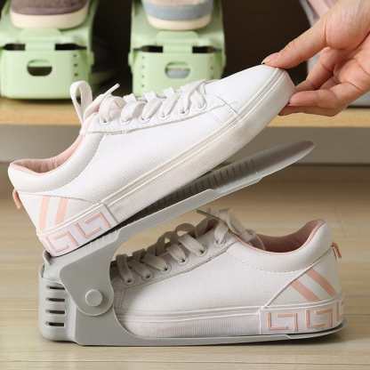 Double-layer shoe rack storage artifact