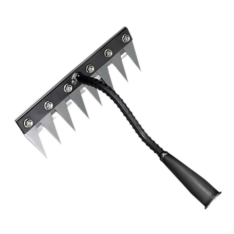New rake farm tools weeding tools, turning the soil loose iron rake, rake grass plow tilling the land weeding nails