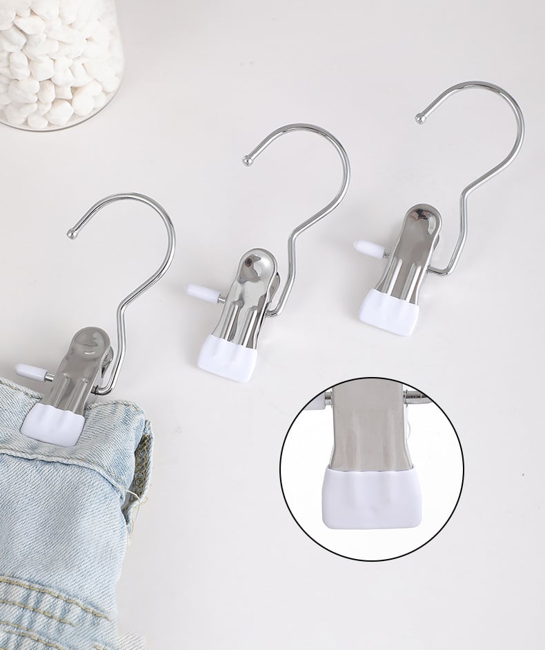 Hot Sale 49% OFF-Anti-rust Clip Space-saving Clothespin Hat Pants Storage Hanging Travel Hook