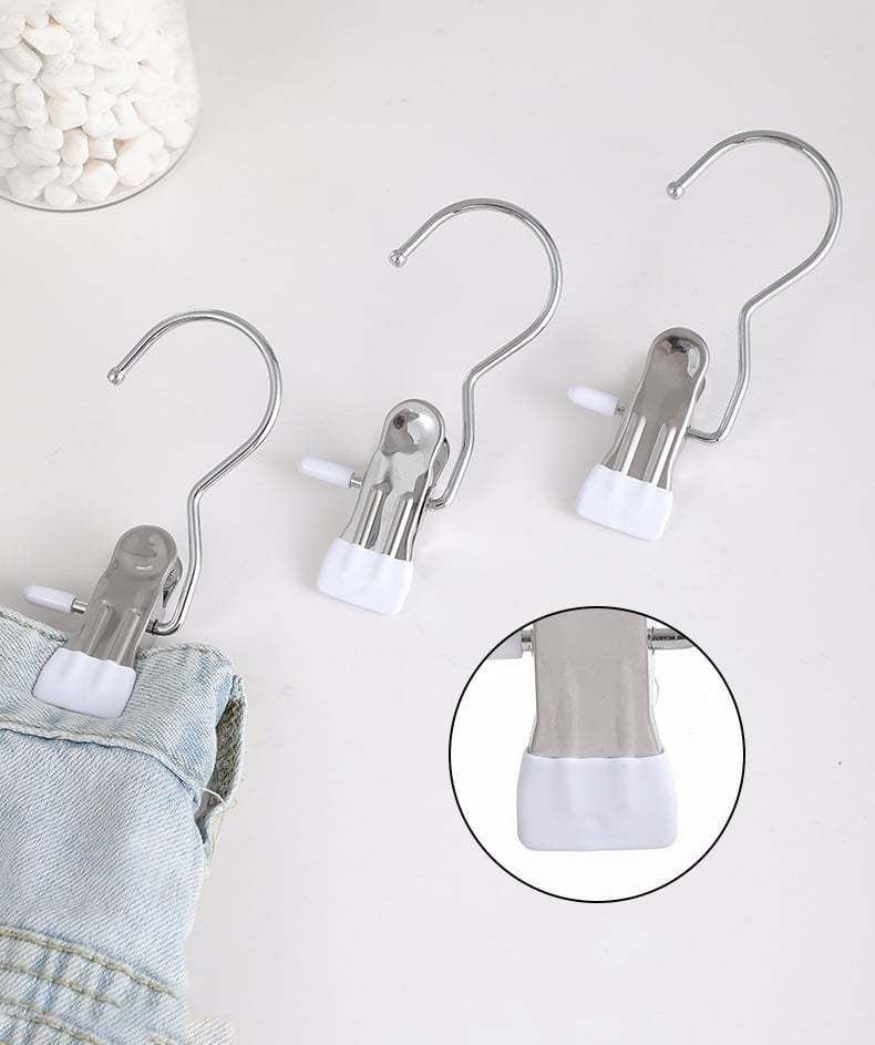 Hot Sale 49% OFF-Anti-rust Clip Space-saving Clothespin Hat Pants Storage Hanging Travel Hook