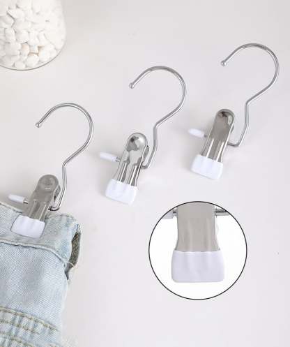 Hot Sale 49% OFF-Anti-rust Clip Space-saving Clothespin Hat Pants Storage Hanging Travel Hook