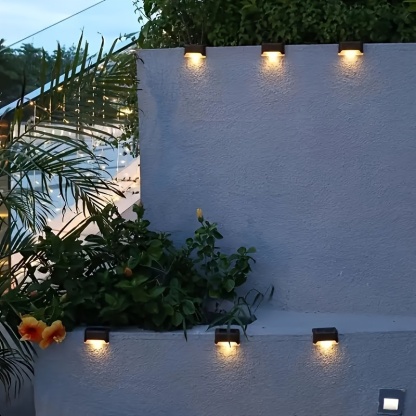 Solar Outdoor Garden Lights - Durable Plastic, Energy-Efficient LED, Adjustable Angle, Ideal for Staircases, Decks, Pathways & Fences - Perfect for Home & Garden Decor, Garden Pathway Lighting | Modern Outdoor Lighting | Solar Powered Lights, Outdoor Ligh