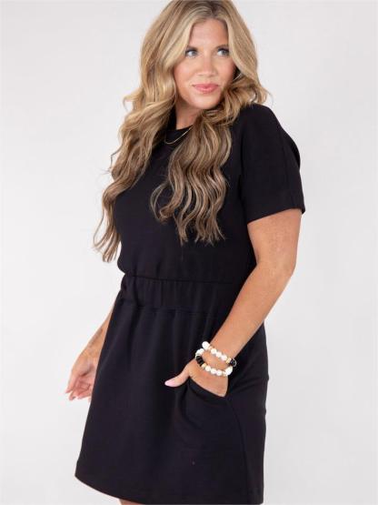 Cinched T-Shirt Dress(BUY 2 FREE SHIPPING)