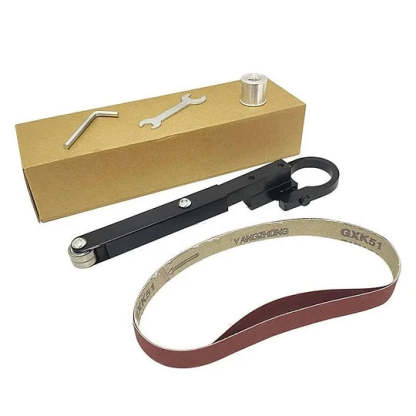 Angle grinder modified belt sander