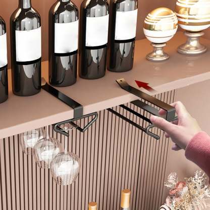 🔥Hot Sale🔥Under Cabinet Wine Glass Holder