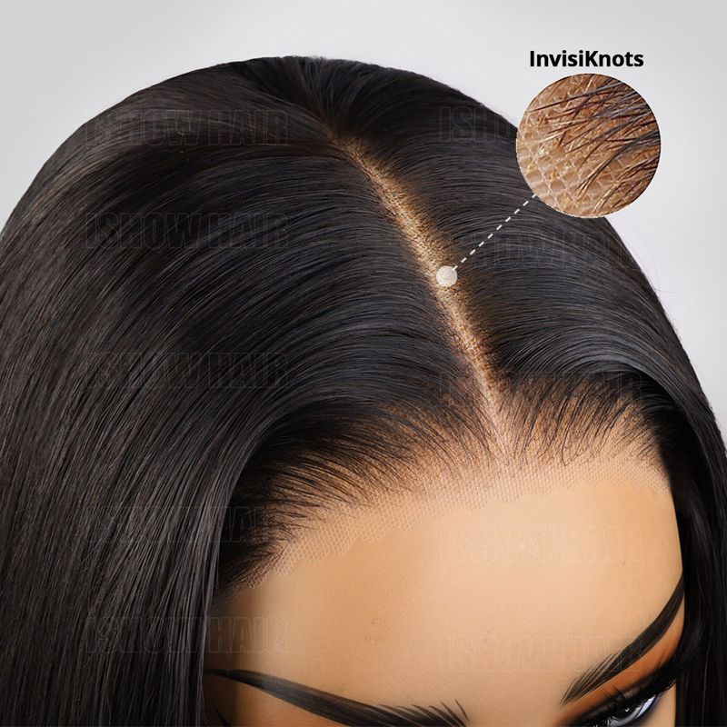 Invisible Knots Glueless Bob Wig Water Wave Human Hair Bob Wigs 5x5 HD Lace Closure Pre Cut Wigs