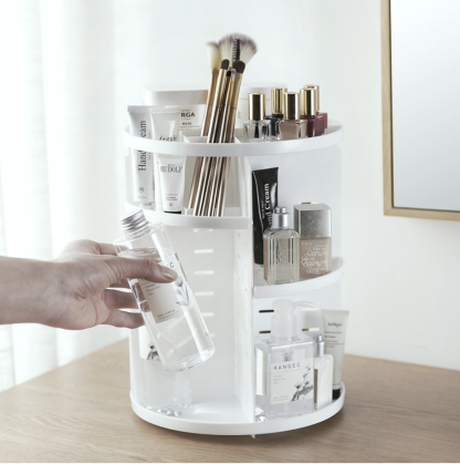 360° Rotating Shelf | Adjustable Cosmetic Organizer