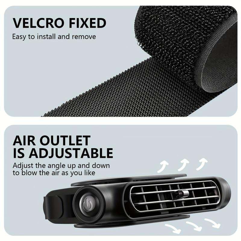 Car Seat Fan USB Plug-in Dual Turbo High Wind Power Car Interior Rear Pillow Car Fan