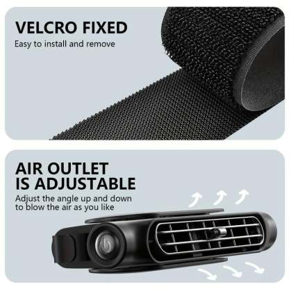 Car Seat Fan USB Plug-in Dual Turbo High Wind Power Car Interior Rear Pillow Car Fan