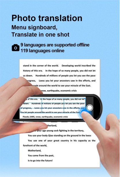 Accurate 112 language translation scanning reading pen