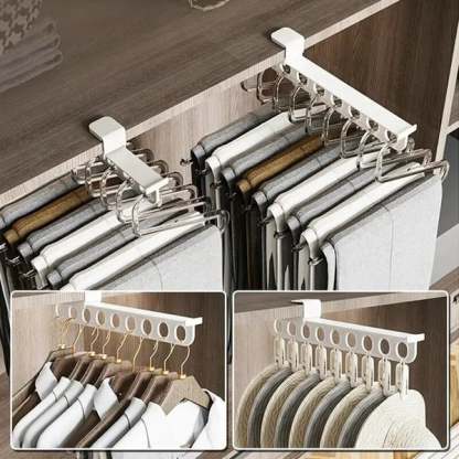 🔥Hot sale🔥Intelligent pull-out slide trouser rack