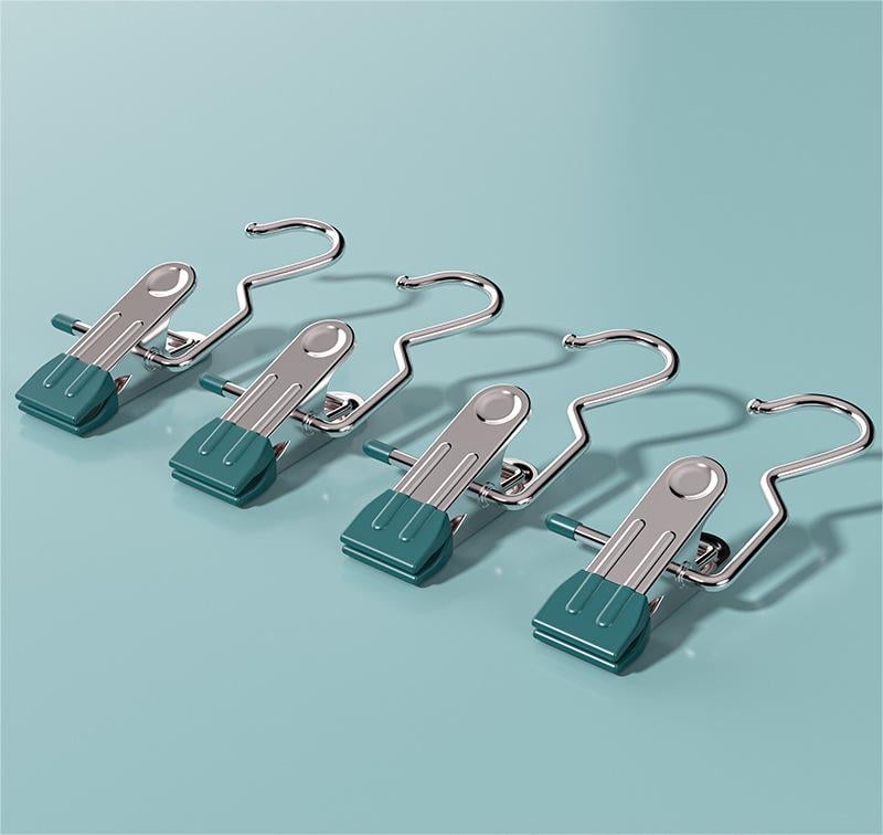 Hot Sale 49% OFF-Anti-rust Clip Space-saving Clothespin Hat Pants Storage Hanging Travel Hook