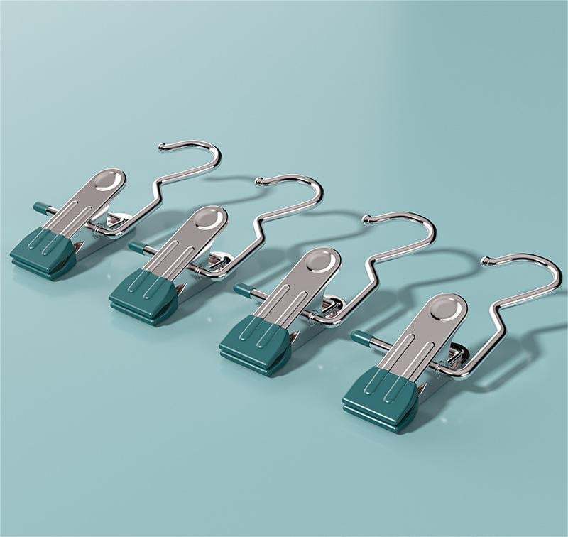 Hot Sale 49% OFF-Anti-rust Clip Space-saving Clothespin Hat Pants Storage Hanging Travel Hook