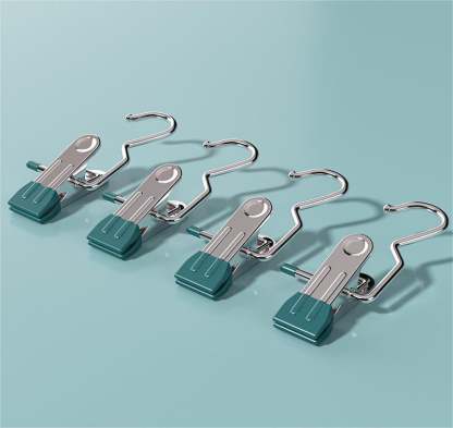 Hot Sale 49% OFF-Anti-rust Clip Space-saving Clothespin Hat Pants Storage Hanging Travel Hook