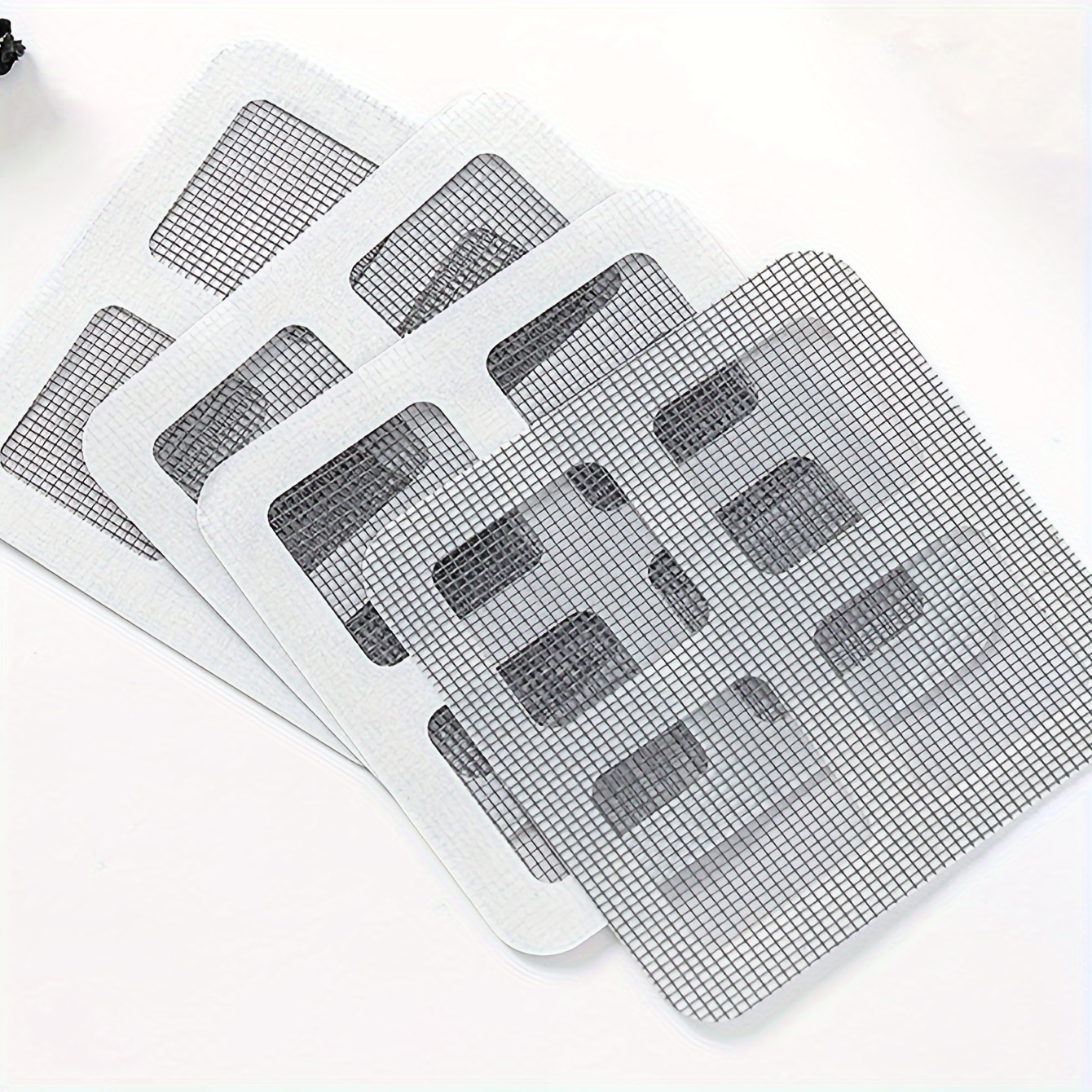 6pcs Drain Strainer Cover For Hair Stopper, Disposable Shower Drain Hair Catcher, Disposable Hair Catchers For Shower, Floor Sink Strainer Filter Mesh Stickers, Hair Stopper For Bathroom Bathtub, Bathroom Accessories