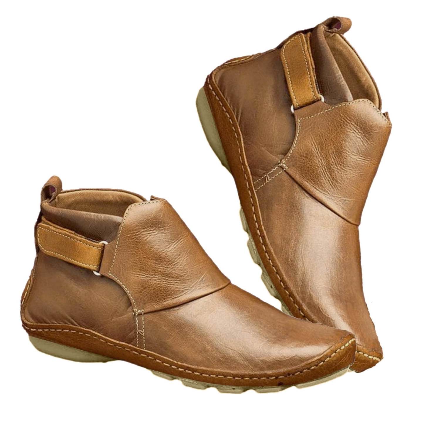 Pointed Toe Casual Women's Leather Boots Sleeve Fashion Boots Thick Warm Fashion Low Heel Women's Shoes