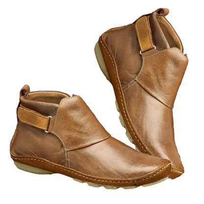 Pointed Toe Casual Women's Leather Boots Sleeve Fashion Boots Thick Warm Fashion Low Heel Women's Shoes