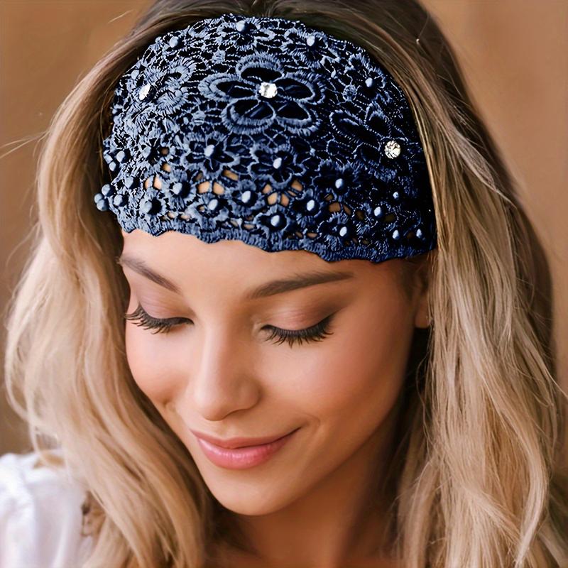 💥LAST DAY SALE 49% OFF-Elegant Floral Beaded Wide Headbands for Women
