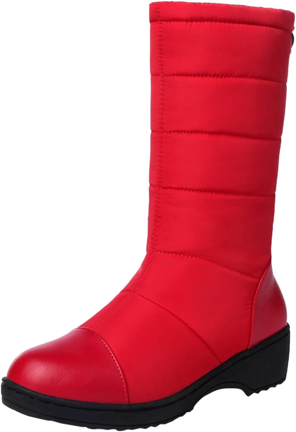 Womens Snow Boots Waterproof Winter Boots Anti-slip Fuzzy Fur Booties Winter Warm Outdoor Ankle Boots Ladies Walking Hiking Booties