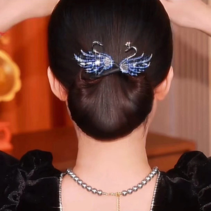 Vintage Bling Bling Rhinestone Decorative Hair Clip Twist Hair Bun Maker Trendy Hair Styling Accessories For Women And Daily Use
