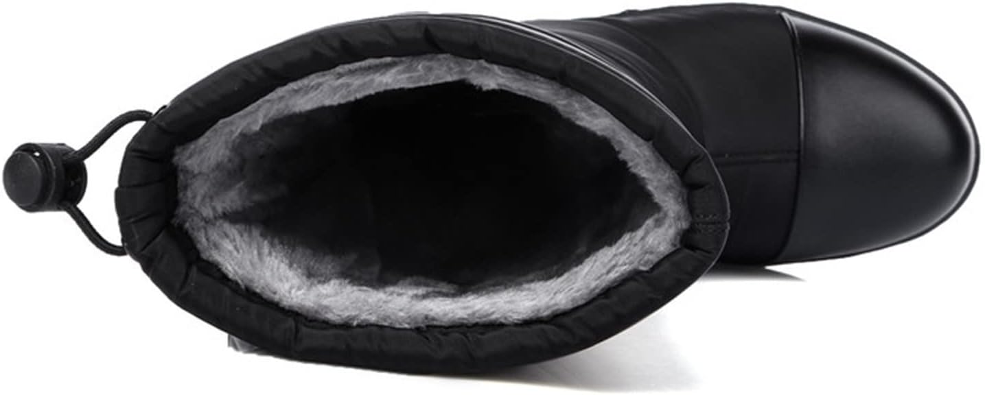 Womens Snow Boots Waterproof Winter Boots Anti-slip Fuzzy Fur Booties Winter Warm Outdoor Ankle Boots Ladies Walking Hiking Booties