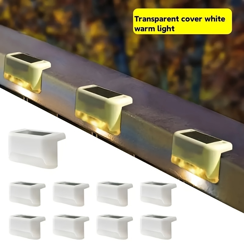 Solar Outdoor Garden Lights - Durable Plastic, Energy-Efficient LED, Adjustable Angle, Ideal for Staircases, Decks, Pathways & Fences - Perfect for Home & Garden Decor, Garden Pathway Lighting | Modern Outdoor Lighting | Solar Powered Lights, Outdoor Ligh