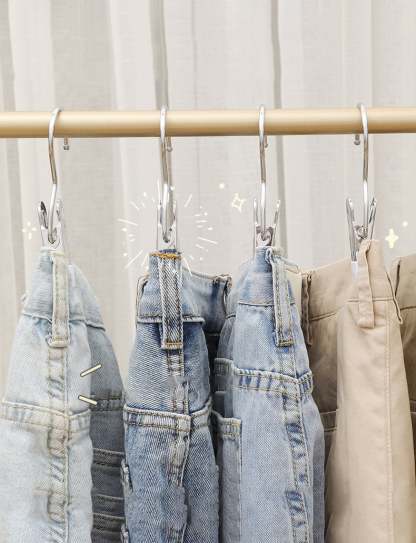 Hot Sale 49% OFF-Anti-rust Clip Space-saving Clothespin Hat Pants Storage Hanging Travel Hook
