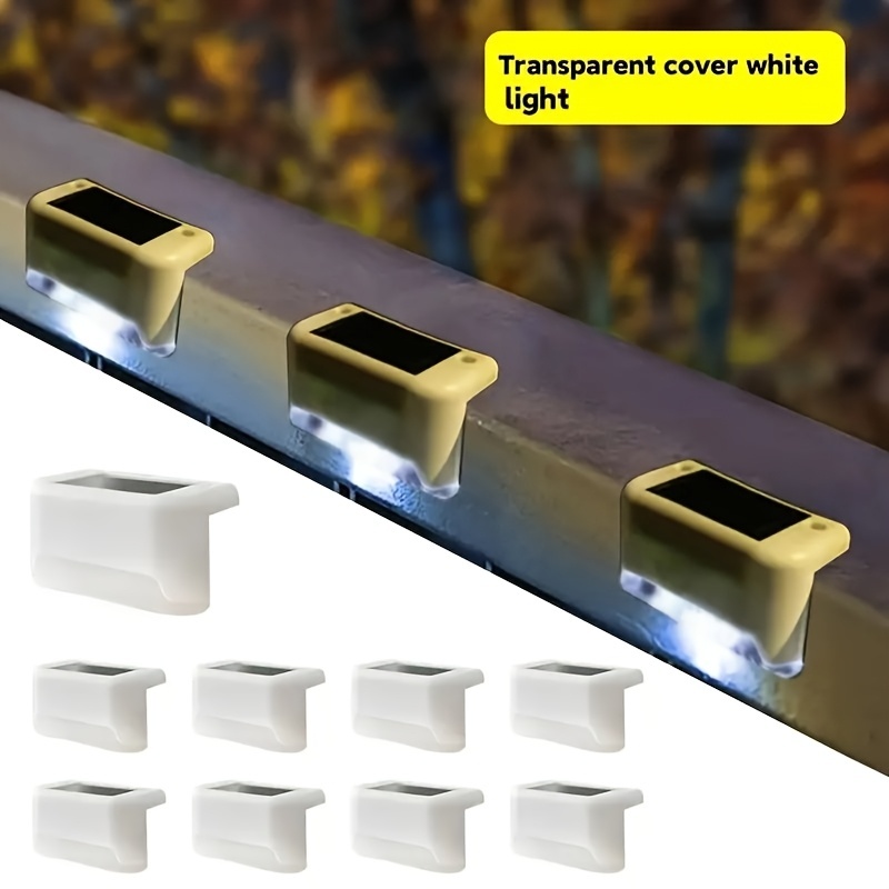 Solar Outdoor Garden Lights - Durable Plastic, Energy-Efficient LED, Adjustable Angle, Ideal for Staircases, Decks, Pathways & Fences - Perfect for Home & Garden Decor, Garden Pathway Lighting | Modern Outdoor Lighting | Solar Powered Lights, Outdoor Ligh