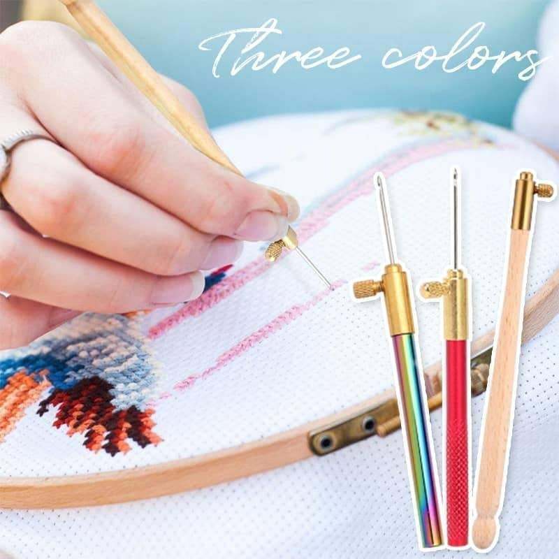Beech French embroidery crochet hook for daily use at home, beaded handmade needle
