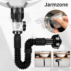 Telescopic pull-out drain pipe, stainless steel deodorizing sleeve