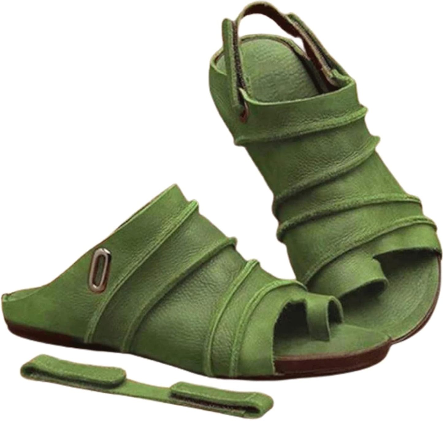 Women Clip Toe Orthopedic Sandals, Fish Thumb Bone Shoes with Arch Support, Leather Slingback Sandals for Pain Relief Bunion Symptoms