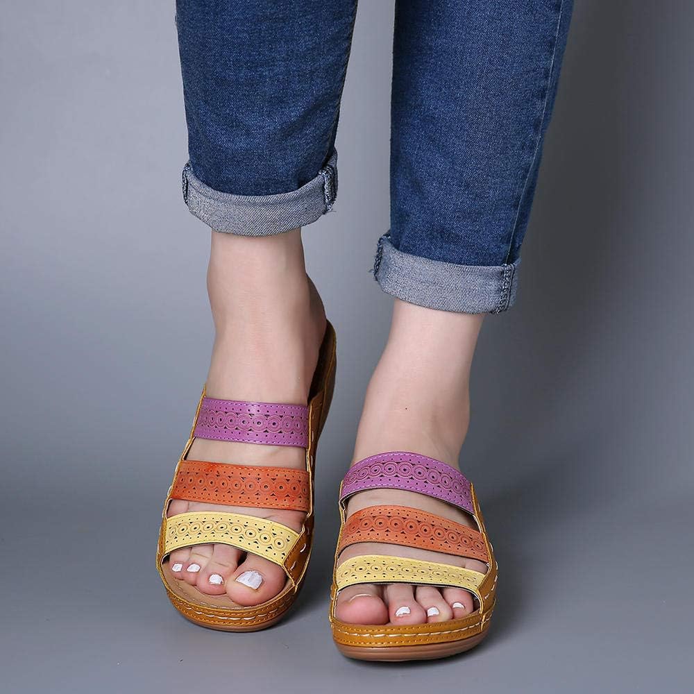 Women's Large Size Sandals, Mule, Wedge, Thick Sole, Large Size, Shoes, Sabot Sandals, Heels, 1.6 inches (4 cm), Open Toe, Beaches, Vacations, Hot Springs, Wide, Easy to Walk, Flip Flops