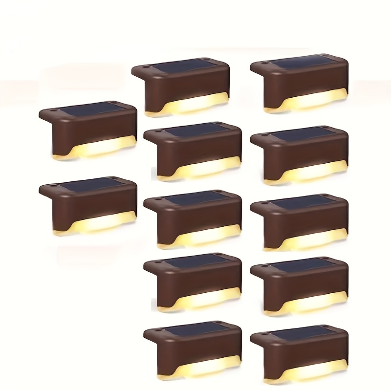 Solar Outdoor Garden Lights - Durable Plastic, Energy-Efficient LED, Adjustable Angle, Ideal for Staircases, Decks, Pathways & Fences - Perfect for Home & Garden Decor, Garden Pathway Lighting | Modern Outdoor Lighting | Solar Powered Lights, Outdoor Ligh
