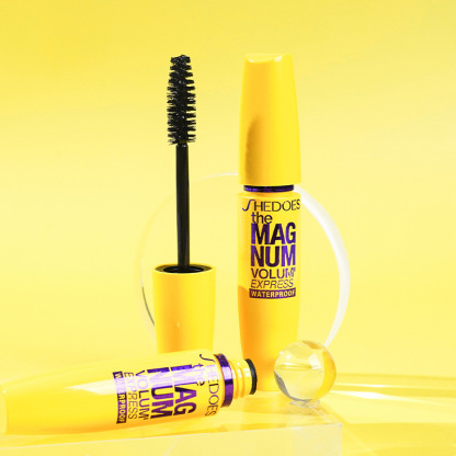 Waterproof, long, curled, thick, natural, long-lasting, non-smudged yellow mascara