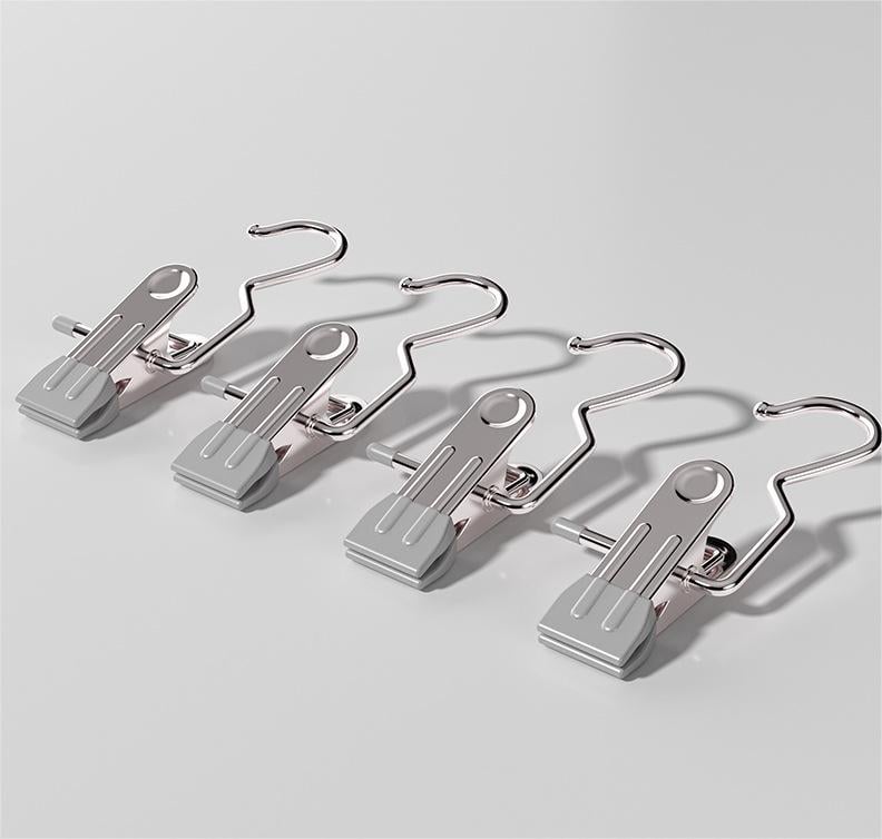 Hot Sale 49% OFF-Anti-rust Clip Space-saving Clothespin Hat Pants Storage Hanging Travel Hook