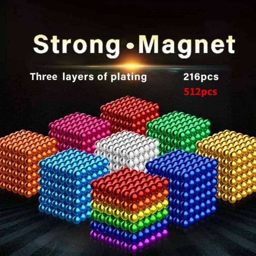 (❤️) Multi Colored  216 Pcs/ 512 Pcs Magnetic Balls,🎁Buy More Save More🎁