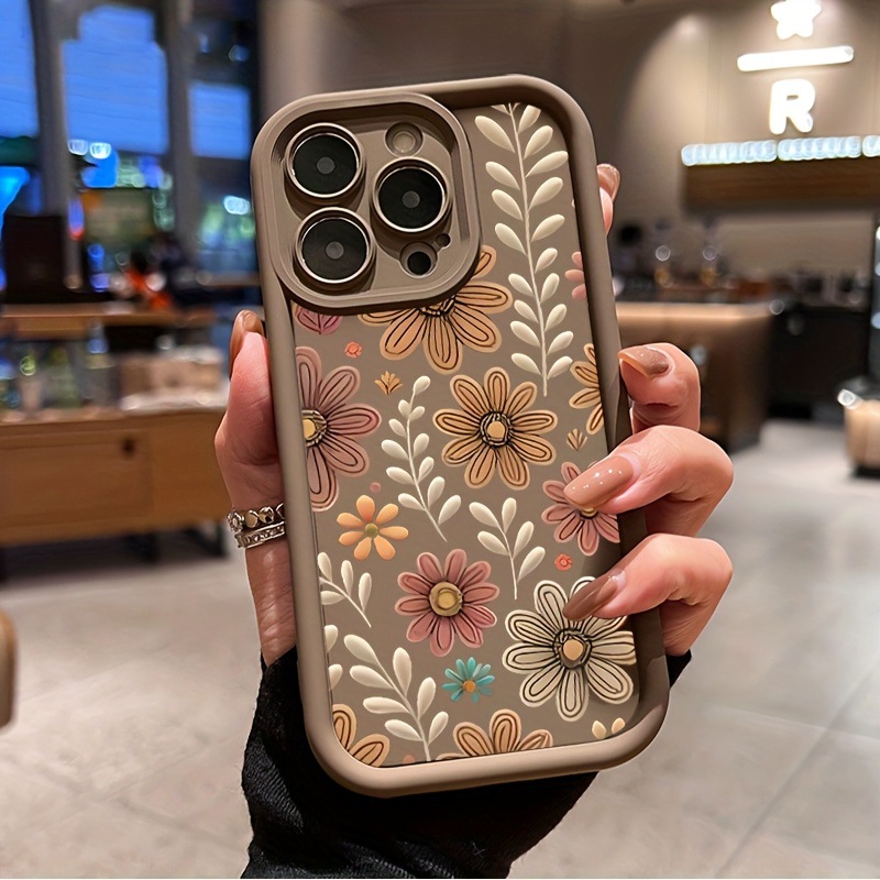 Floral design drop-proof case
