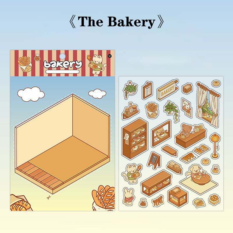 ✨DIY 3D House Stickers 🎁Give away free A pair of tweezers