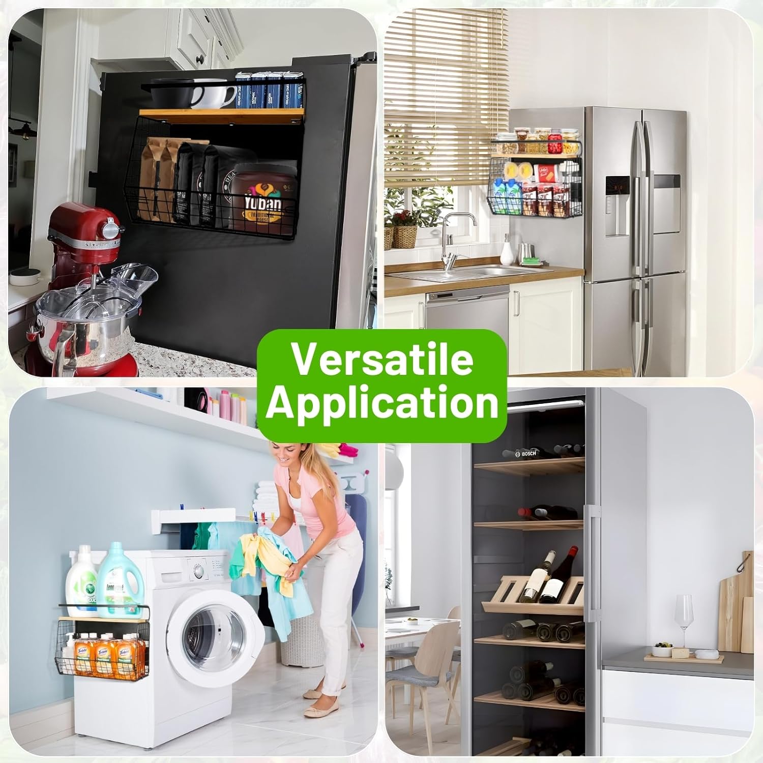 Wall-mounted kitchen rack, household stackable detachable multifunctional storage rack, kitchen storage rack