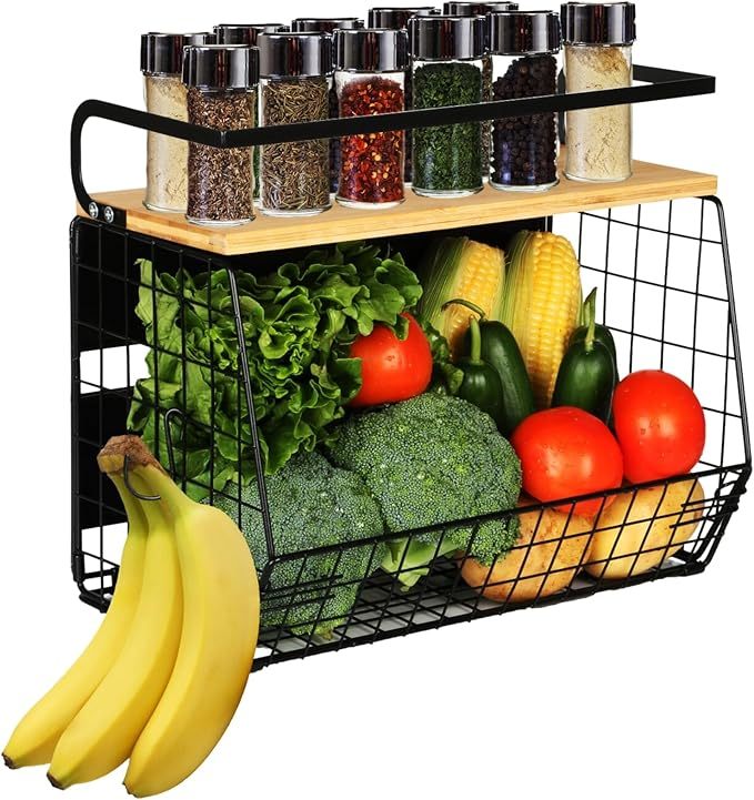 Wall-mounted kitchen rack, household stackable detachable multifunctional storage rack, kitchen storage rack
