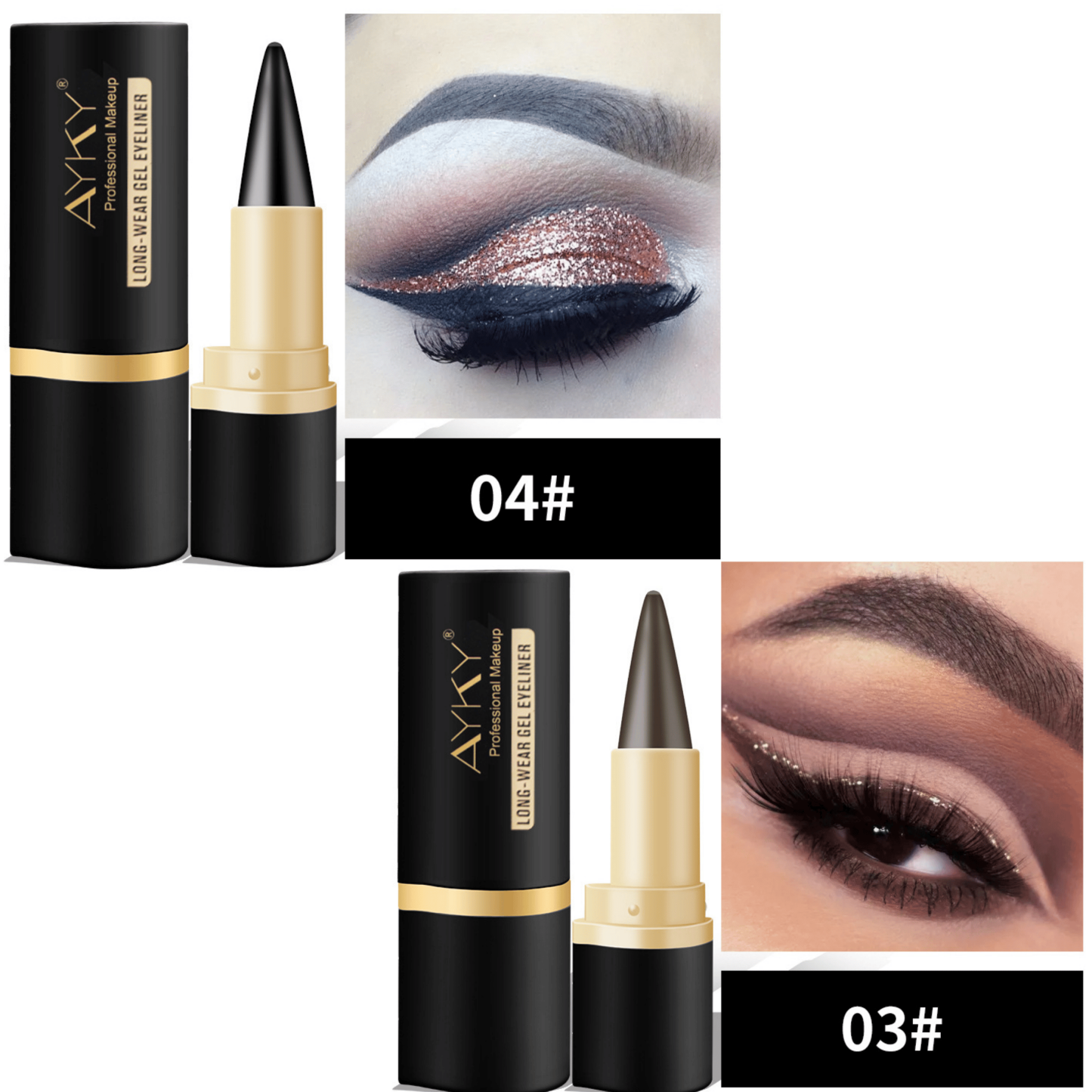 🎉Natural Black Long Wear Gel Eyeliner Cream, Waterproof, Natural formula, safe and harmless, Mild & Easy To Remove