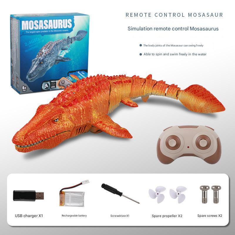 Remote Control Shark Toy with Light &Spray